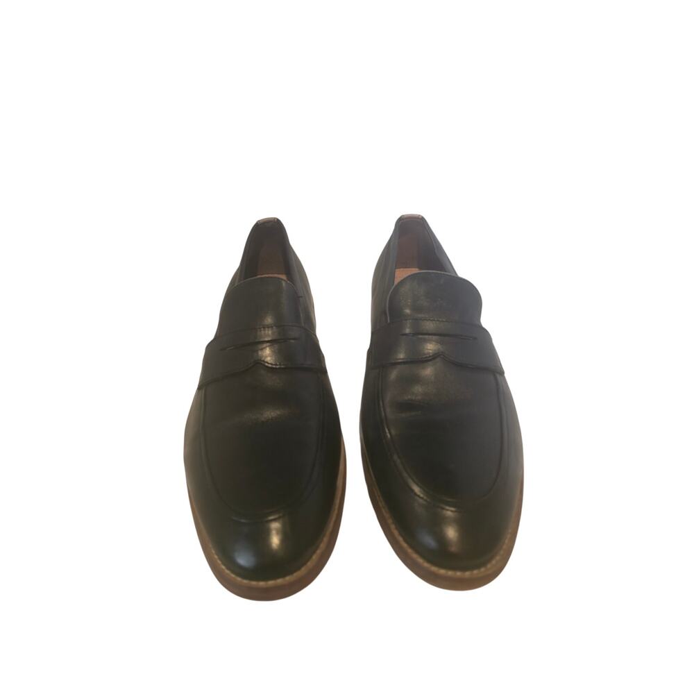 Johnston & Murphy 59-12535 Mens 11.5 Black Leather Penny Loafer Dress Shoe